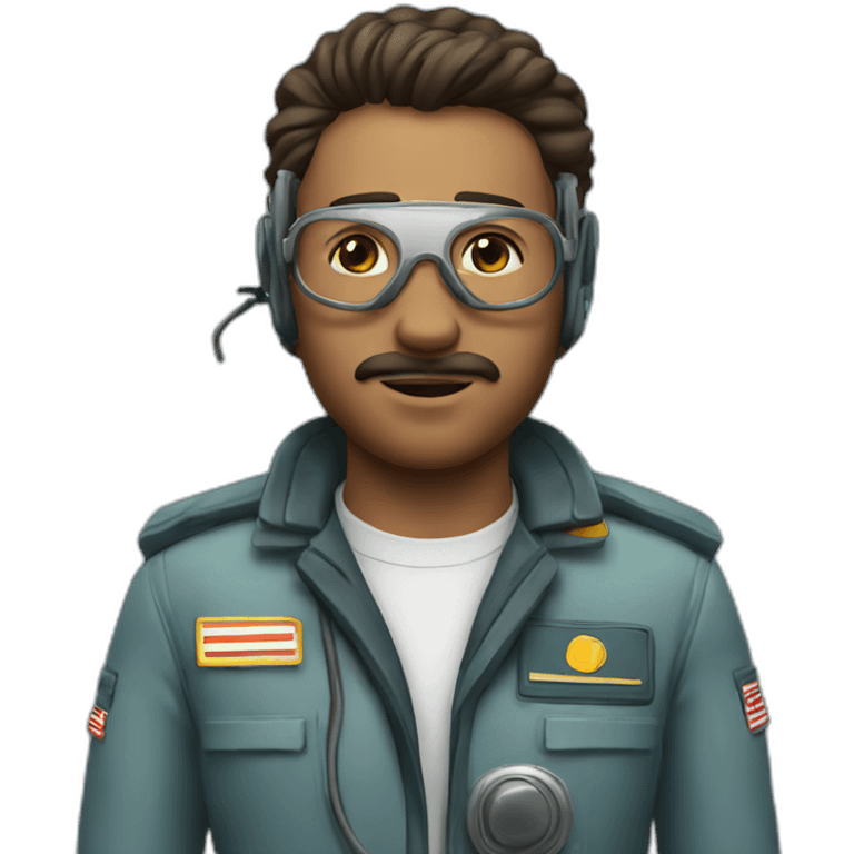 pilot wearing cannula emoji