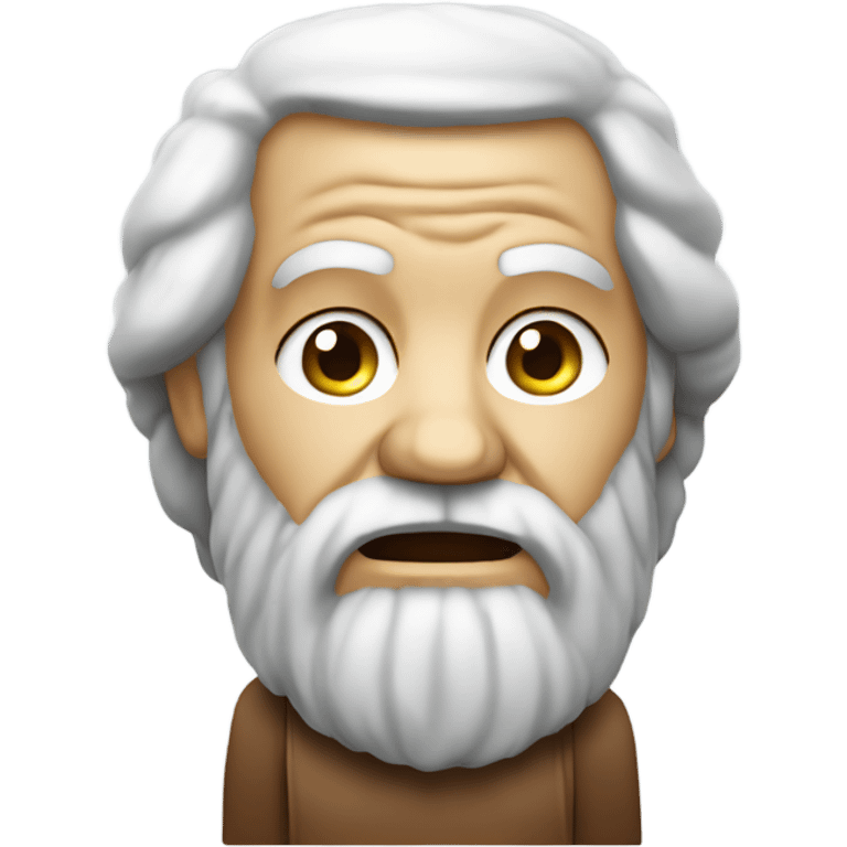 Socrates trying to use an iphone emoji