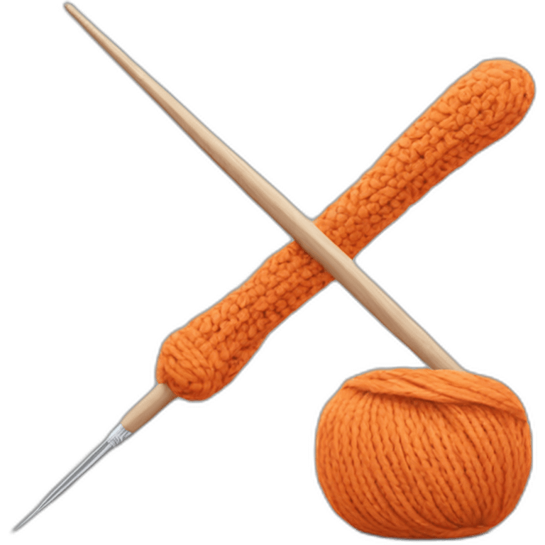 crochet hook and yarn emoji