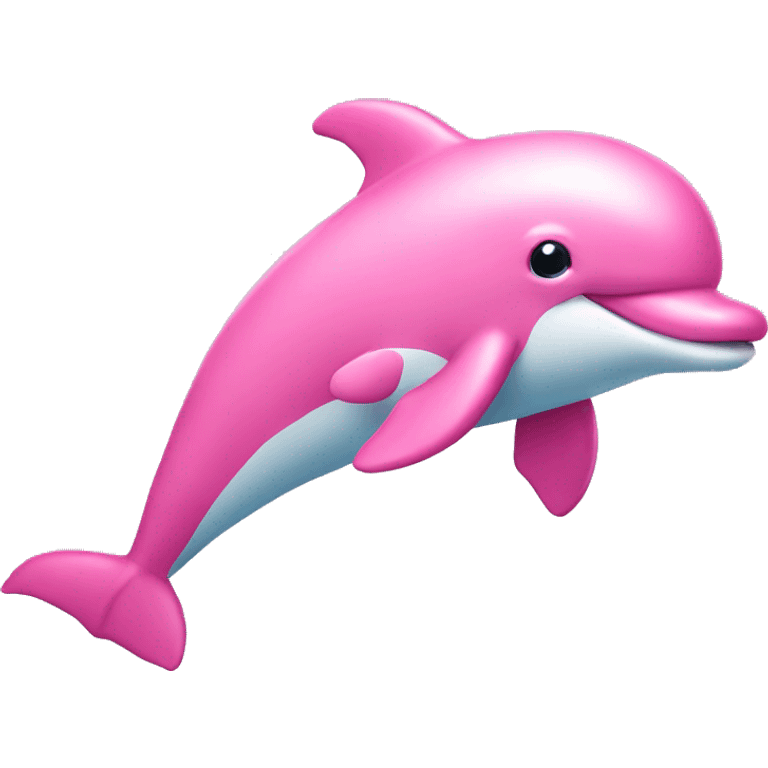 pink dolphin with a bow emoji