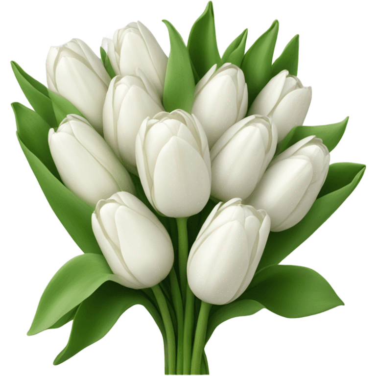 white tulip bouquet  emoji