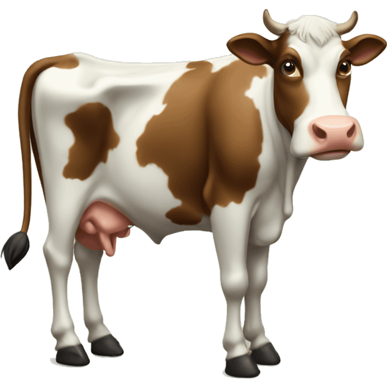 interested cow emoji