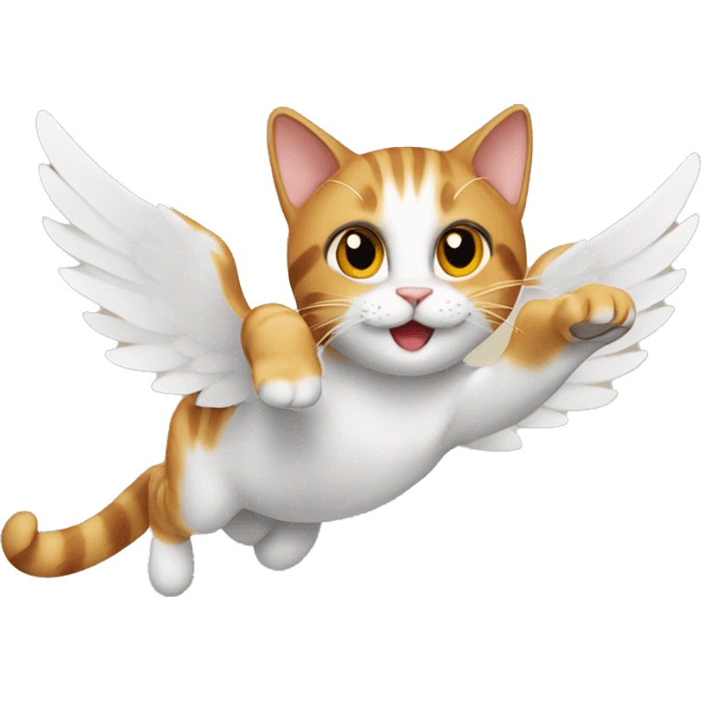 cat flying emoji