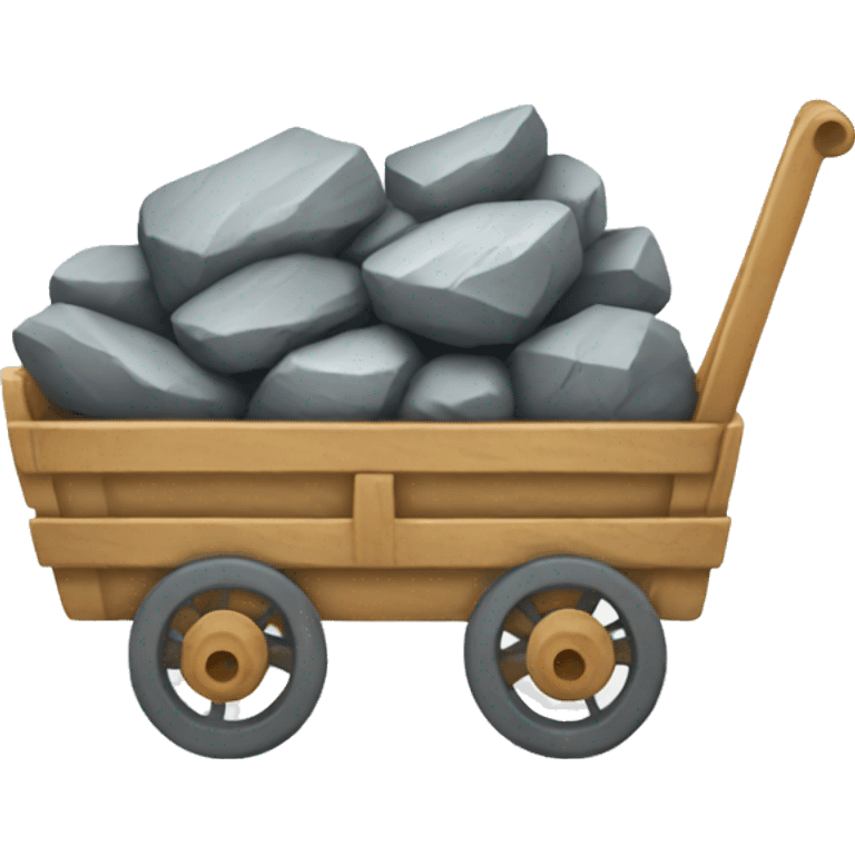 Cart with stone emoji