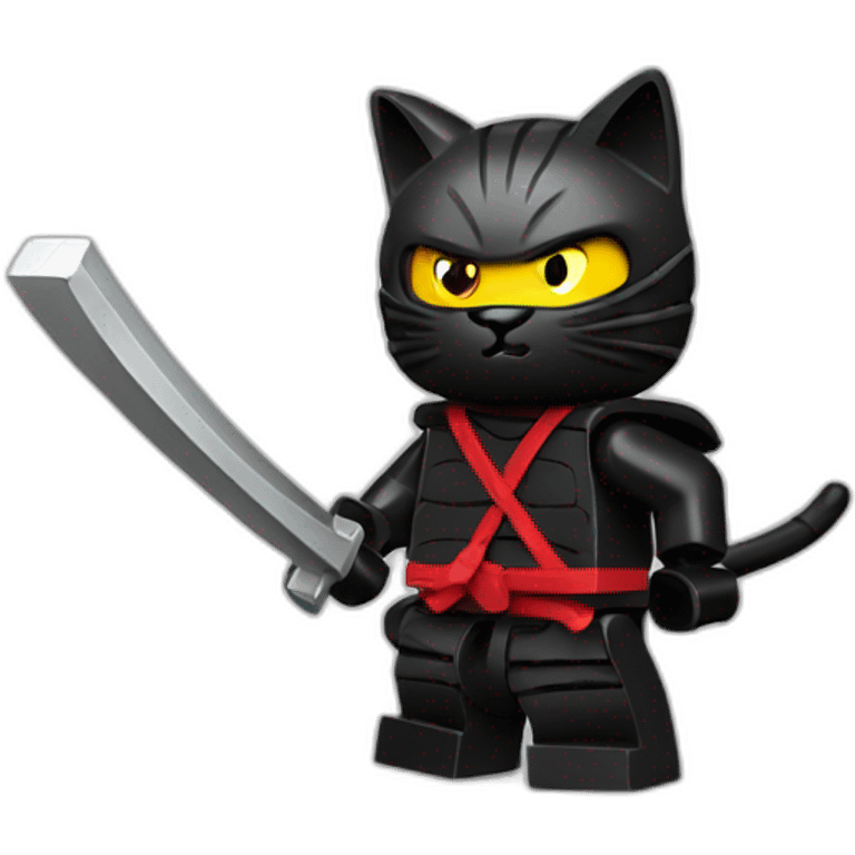 kicking lego ninja cat emoji