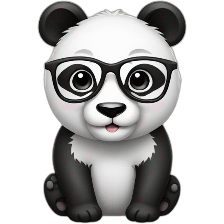 Panda wearing specs emoji