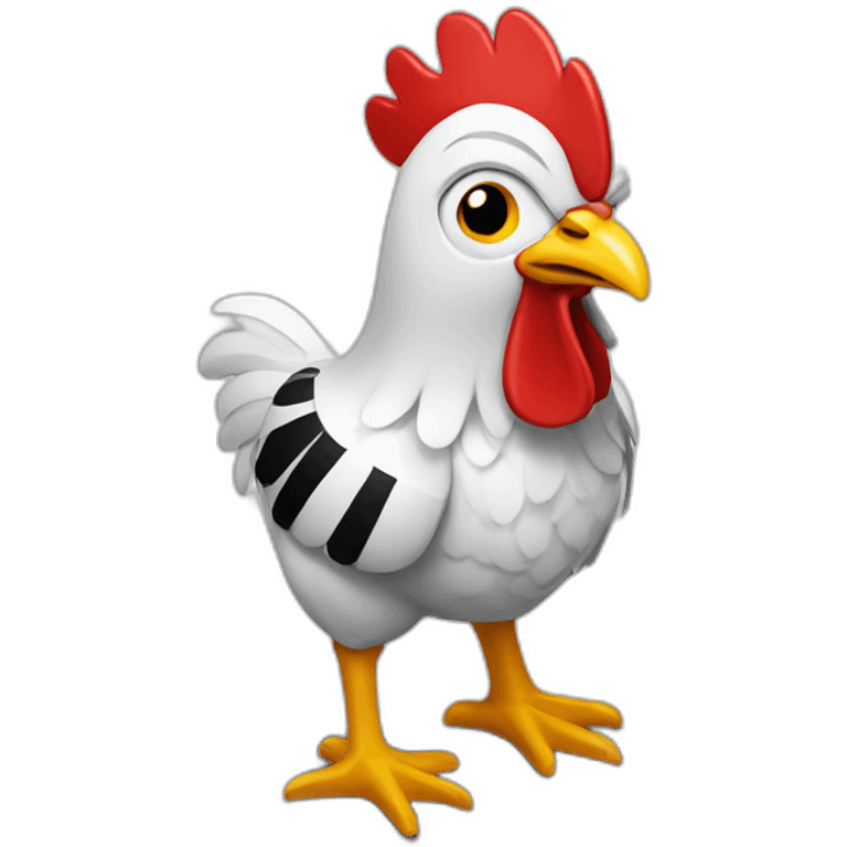 chicken wearing river plate shirt emoji