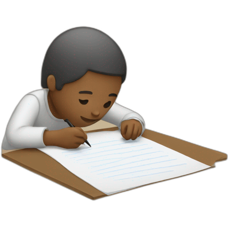 Person writing on paper emoji