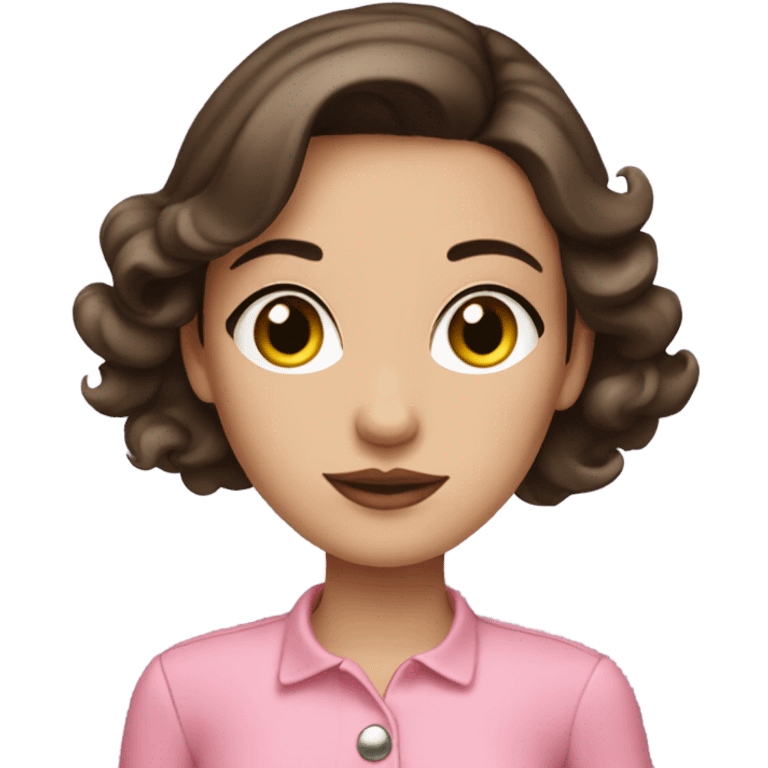 pink Parisian brunette girl  emoji