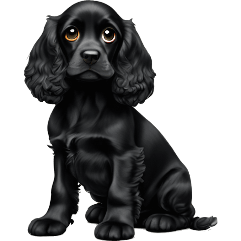 Black cocker spaniel 5 months old  emoji