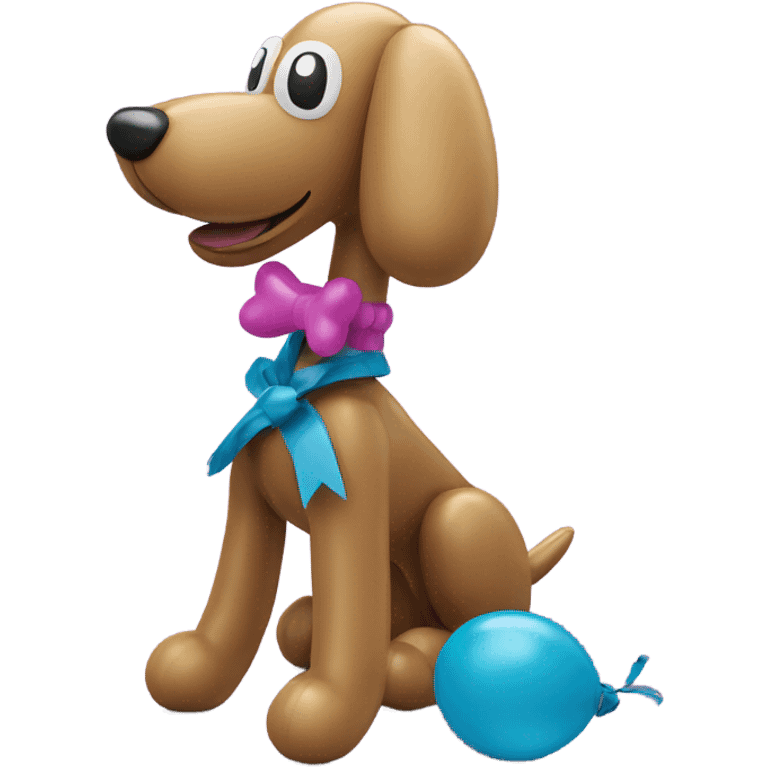 Simple classic balloon dog made from a balloon emoji