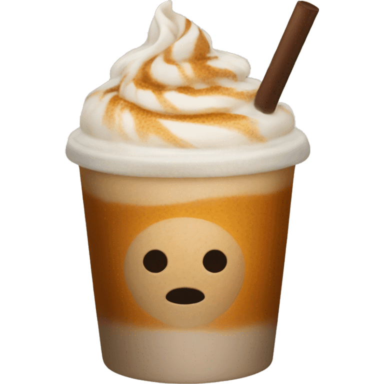 Iced pumpkin spice latte emoji