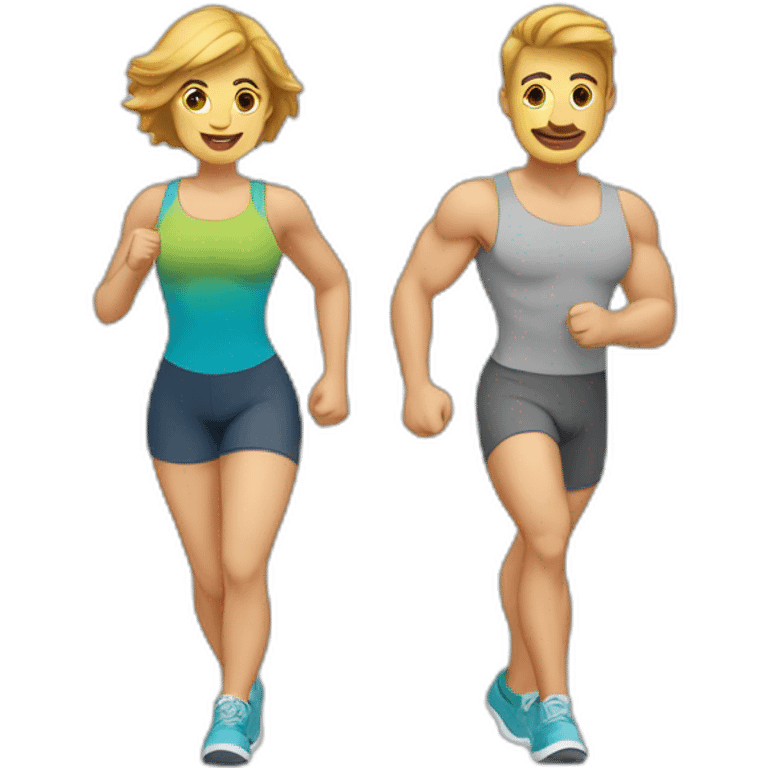 Deux personnes très proches physiquement  emoji