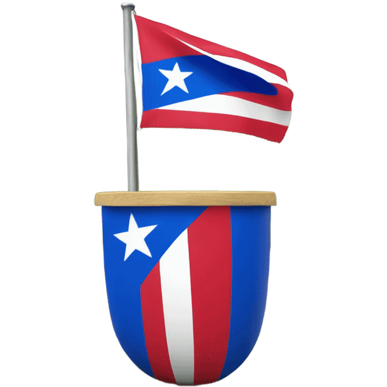 Puerto Rican flag on a island  emoji