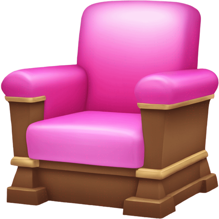 Pink ombre electric chair with glitter emoji