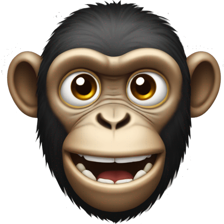 a monkey head with a human body emoji