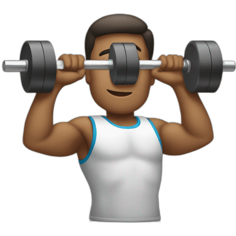 lifting a dumbell emoji