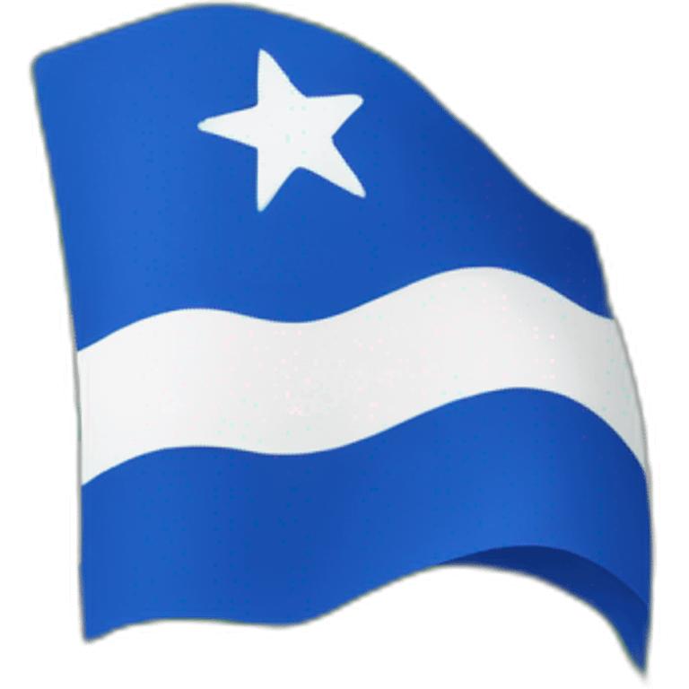 flag with horizontal colors from top to bottom: blue, white, green emoji