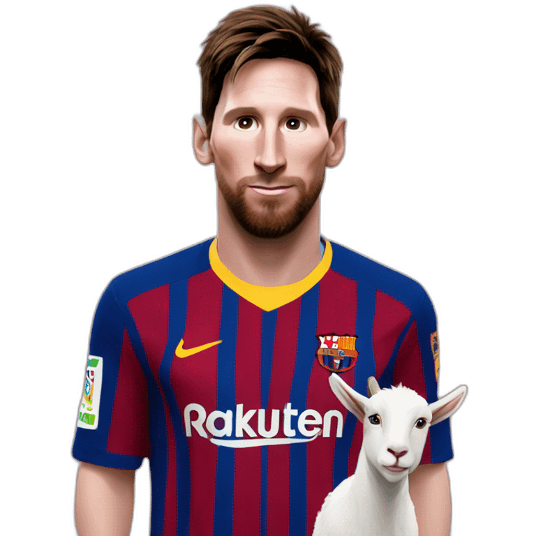 messi with a goat emoji