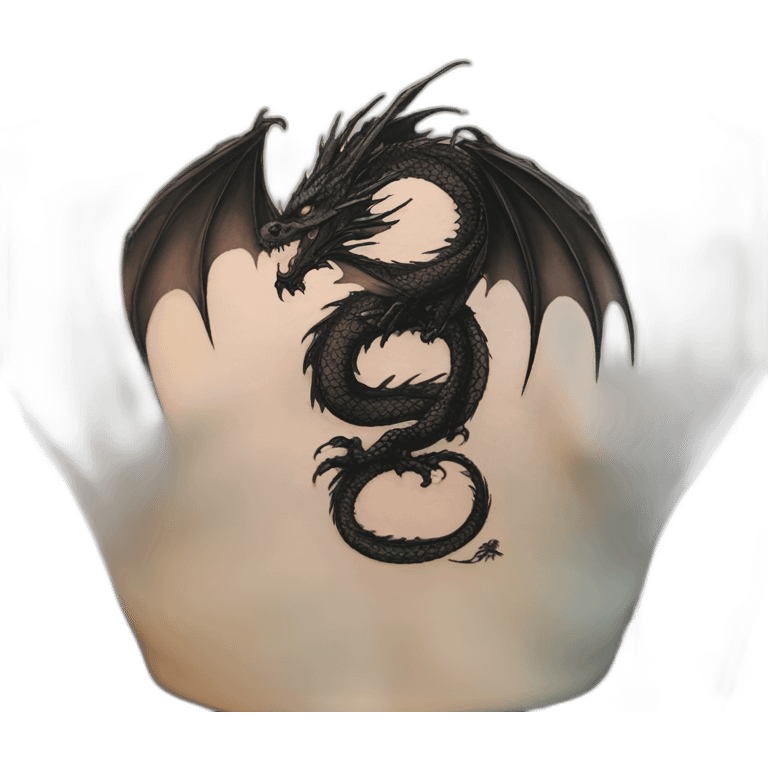 dragon tattoo on back emoji