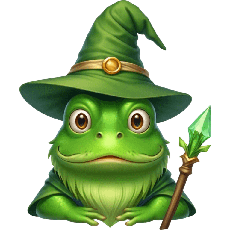 Frog as a wizard  emoji