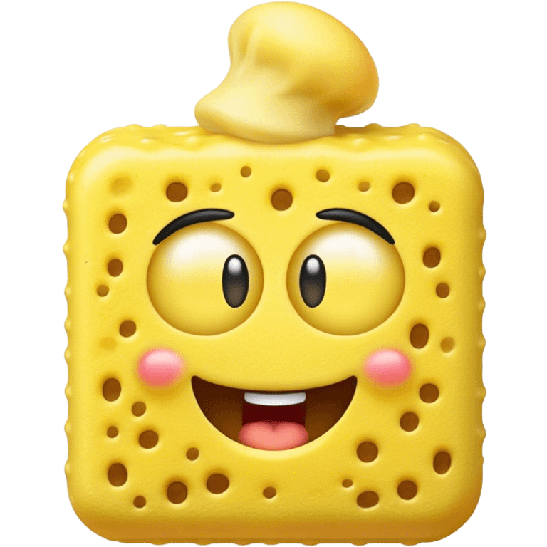 Create a sponge emoji meme that says 2 hours later  emoji