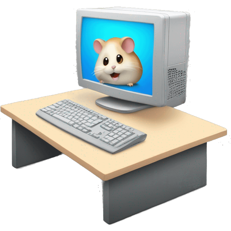 desktop pc powered by hamster on wheel emoji