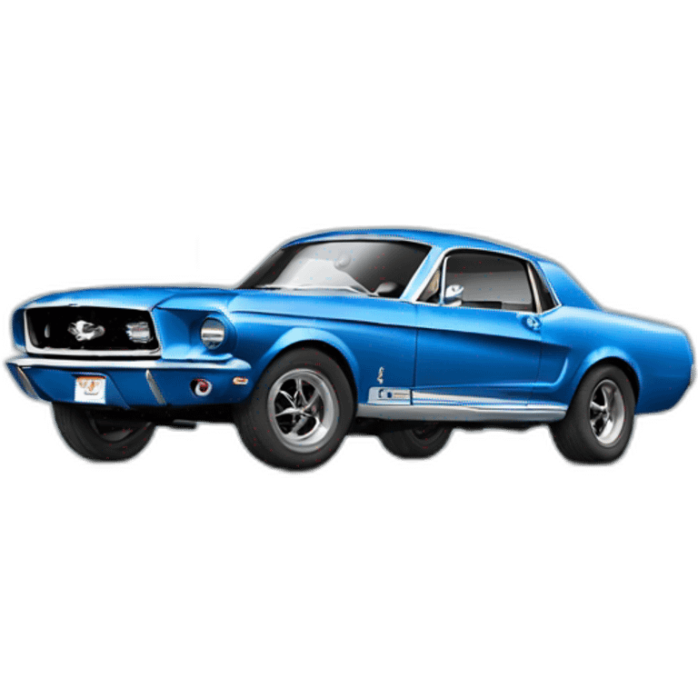 ford mustang 1967 in blue  emoji