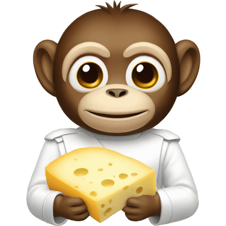 Italiano monkey with parmegiano emoji