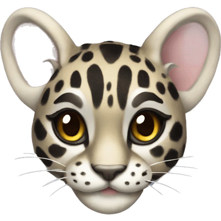 clouded leopard with fairy wings emoji