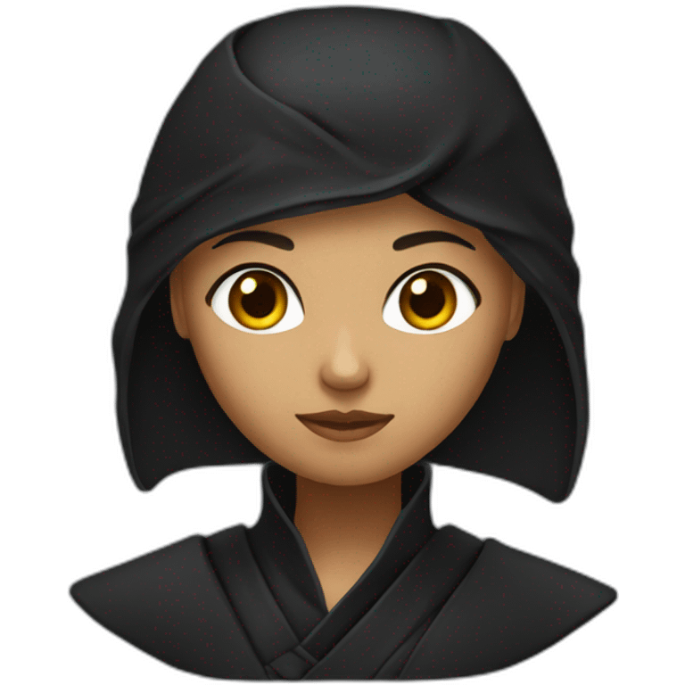 long-black-gair,ninja-girl,medium-skin emoji