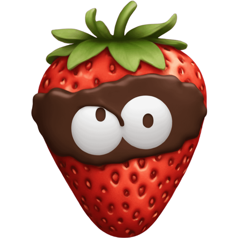 Chocolate covered strawberry  emoji