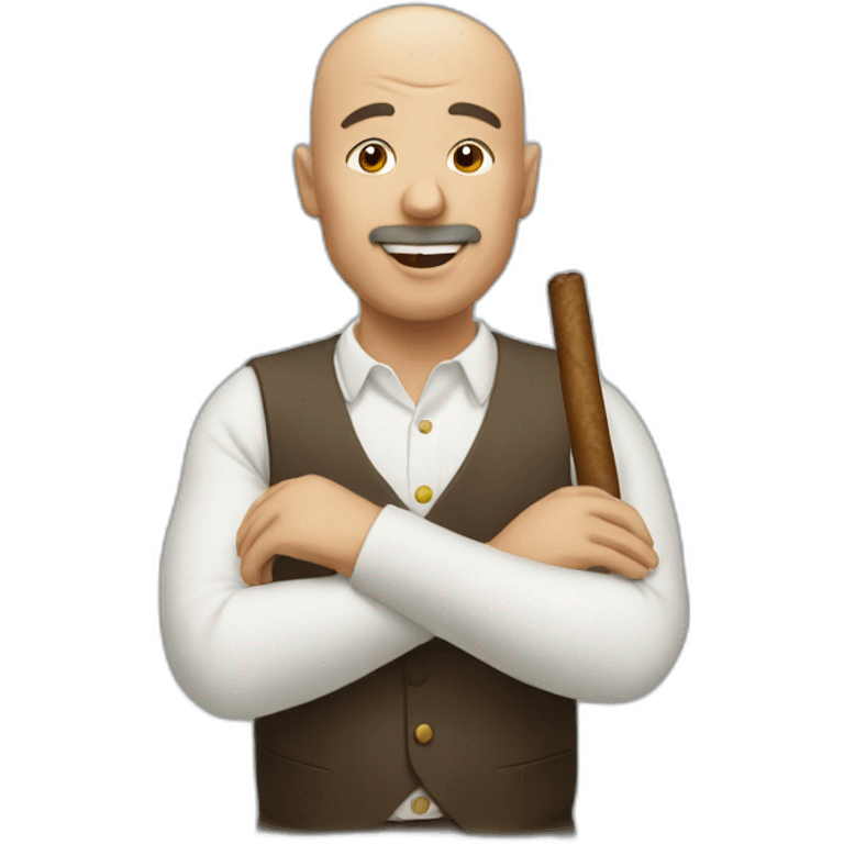 bald man with cigar emoji