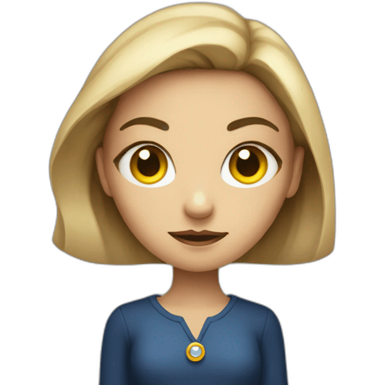 Girl with evil eye instead of a head emoji