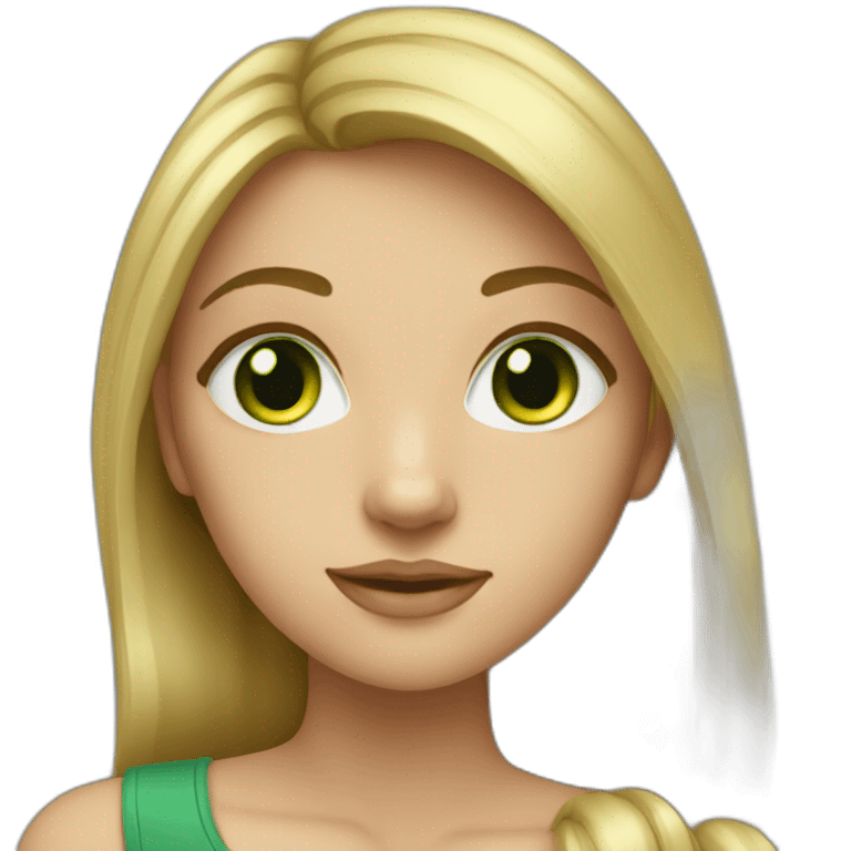 Dark-blonde-hair-big-green-eyes-girl emoji