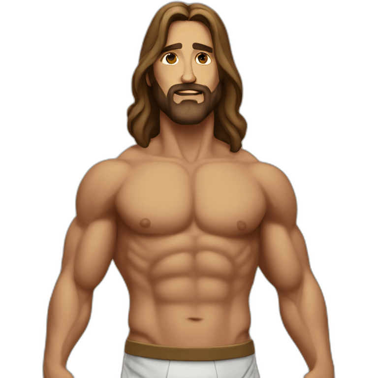 Jesus bodybuilder emoji