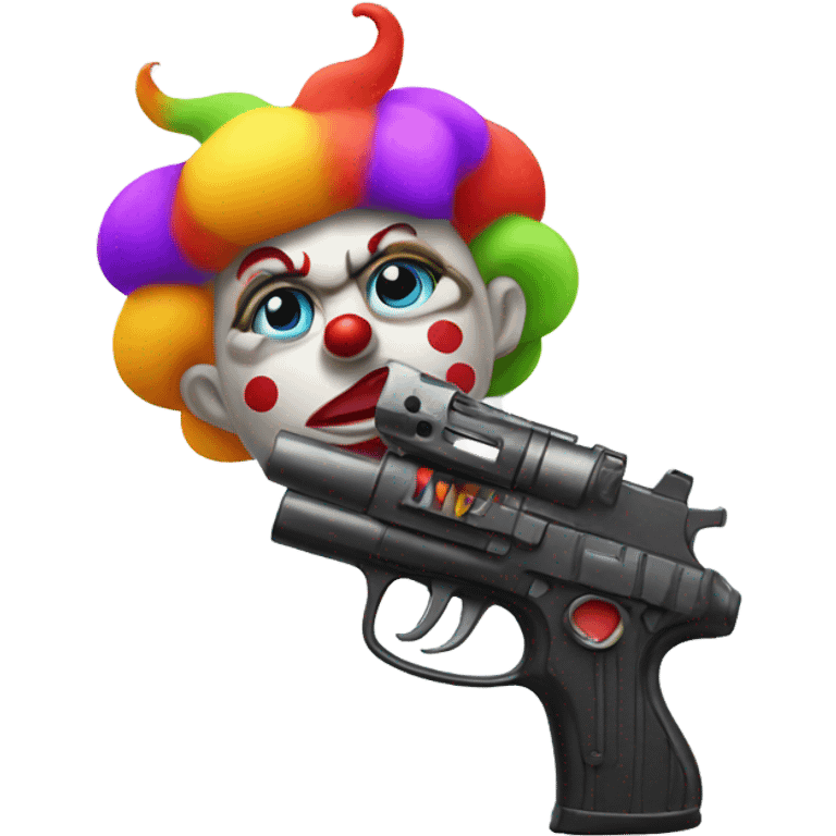 Draco gun with clown face emoji