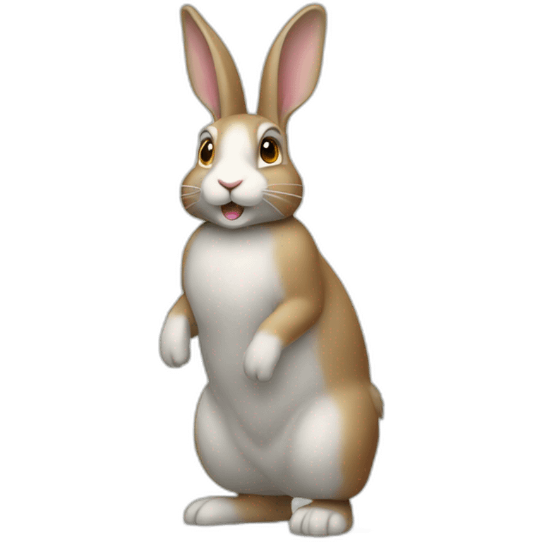 3/4 standing up rabbit  emoji