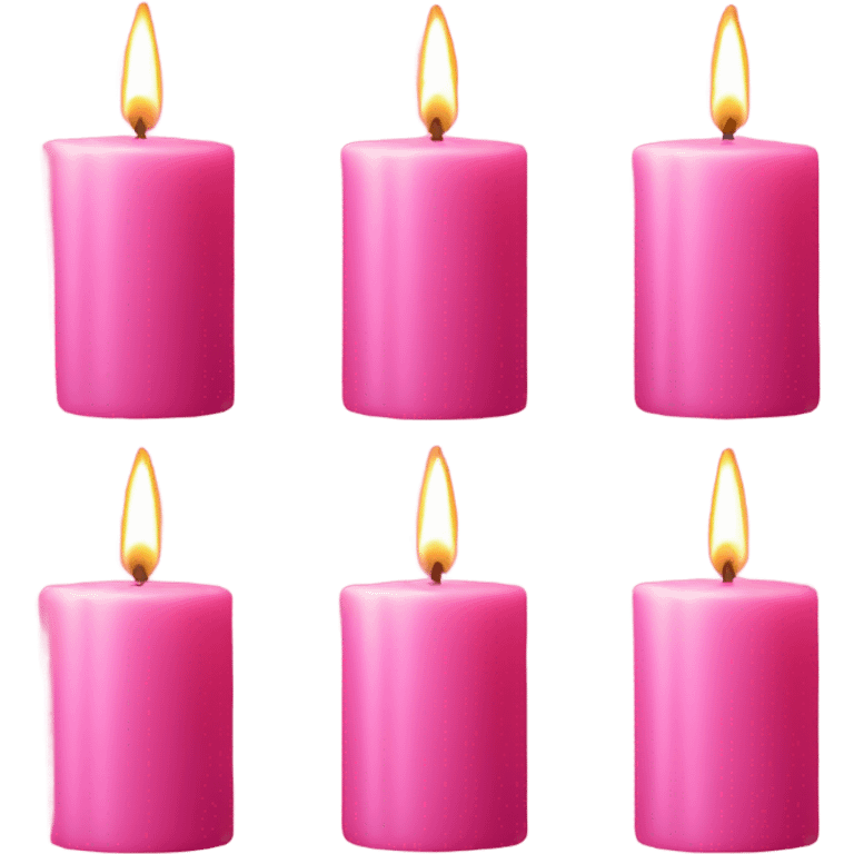 Pink valentines candles emoji