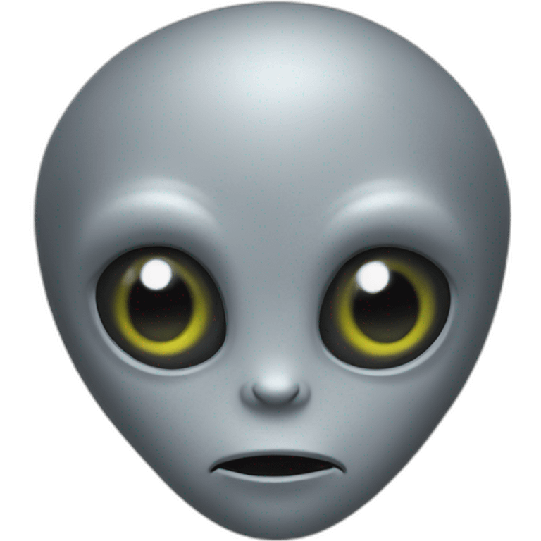 Grey alien head no details  emoji