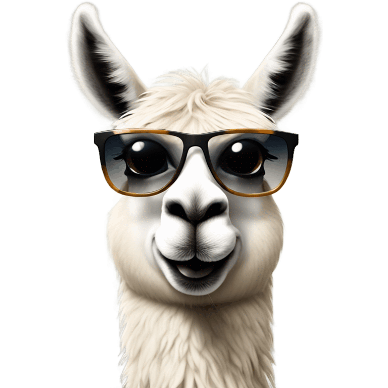 Llama with sunglasses emoji