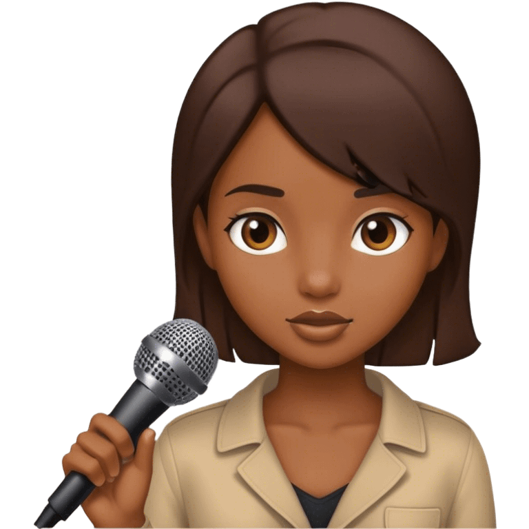 girl microphone  emoji