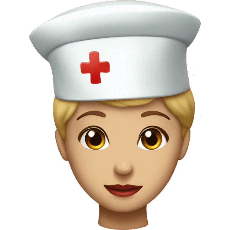 Vintage nurse hat with no person emoji