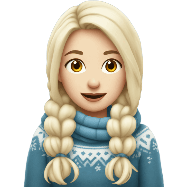 cozy beautiful finnish blond winter girl emoji