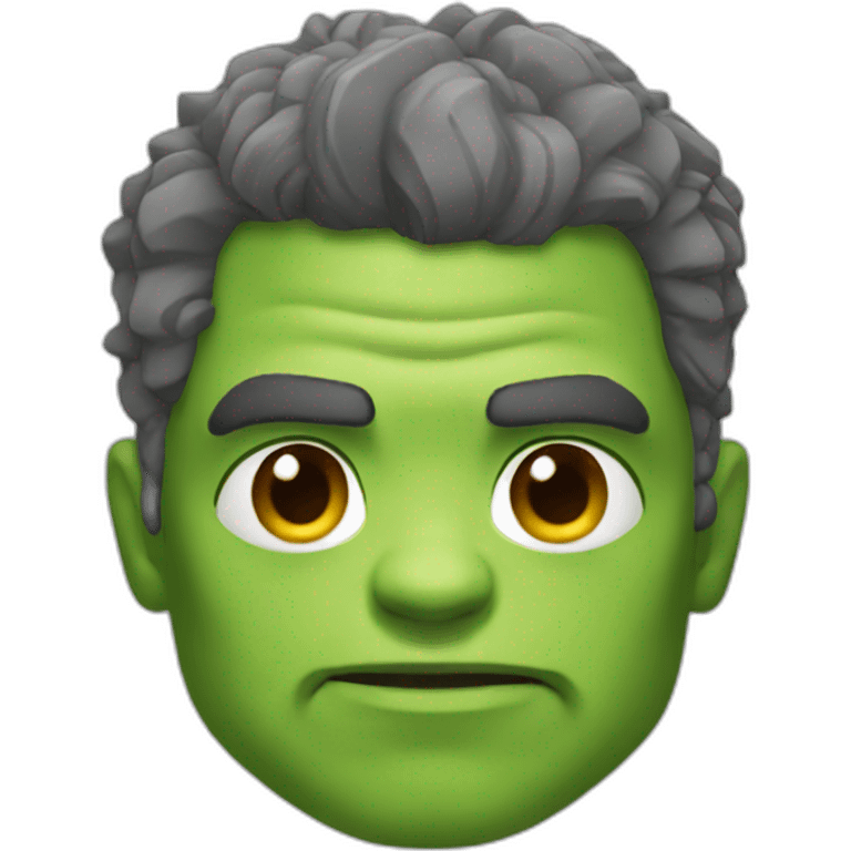 Hulk without hair emoji