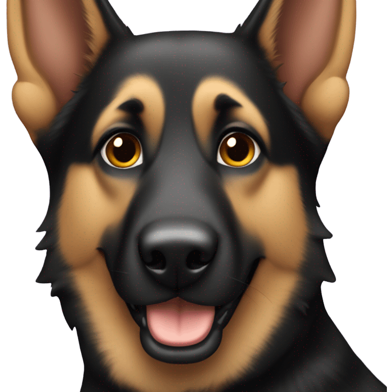 the dog is a German Shepherd black emoji