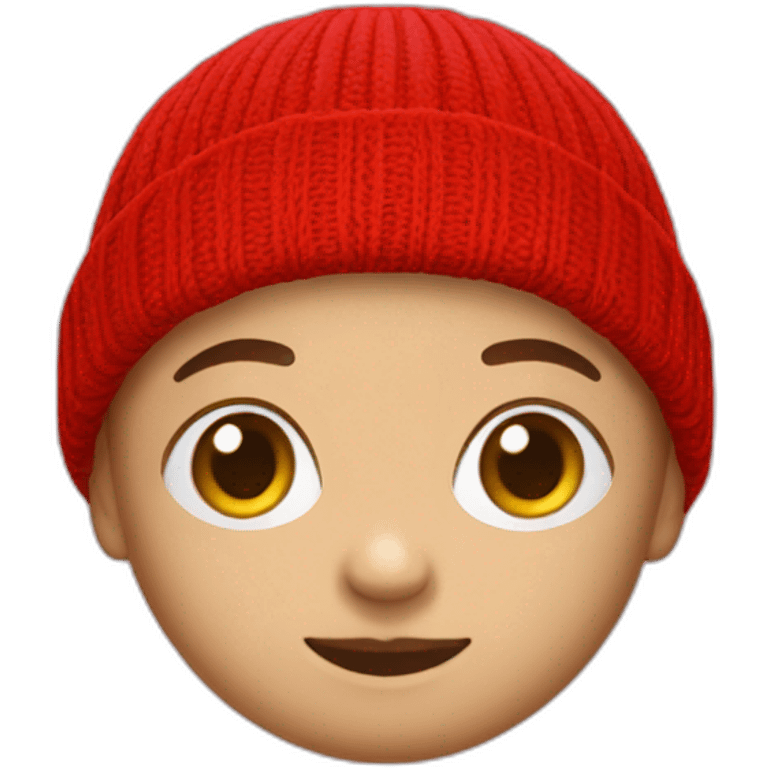 kid red bobble beany emoji