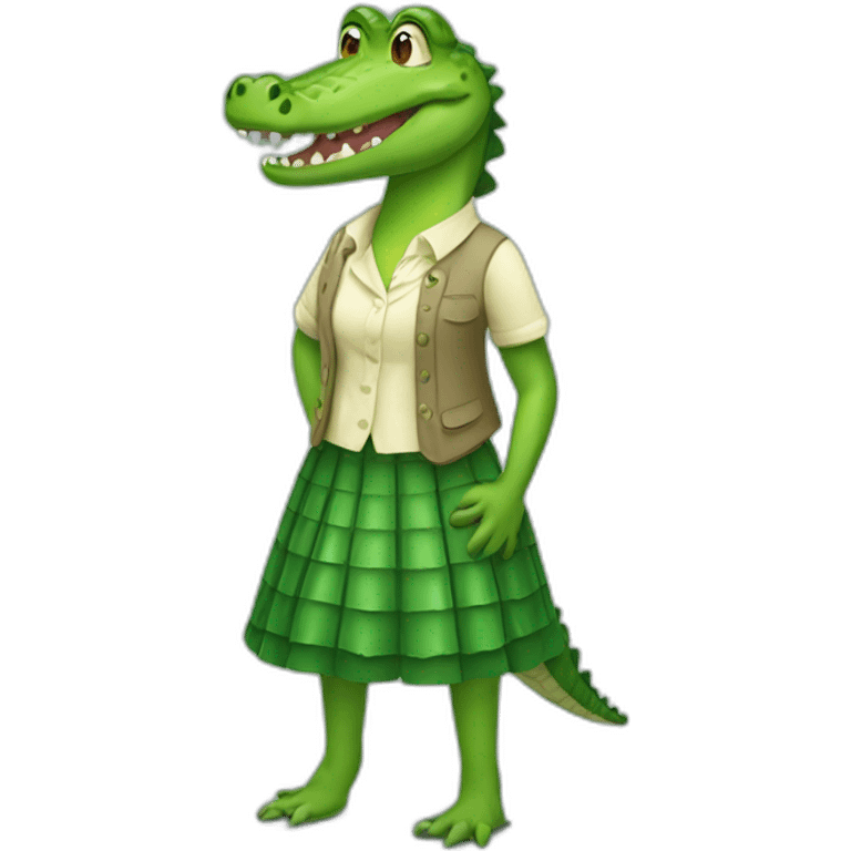 crocodile in a skirt emoji