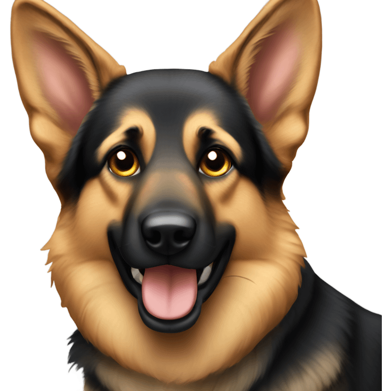 German Shepard dog with large ears emoji