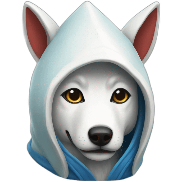 blue hooded okami emoji